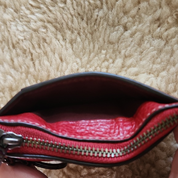 NWOT Coach Disney X Red Leather Rollerblading Minnie Mouse Small Wallet ♥️ 🐭🖤 - Picture 6 of 14